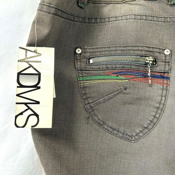 AKADEMIKS NWT Brown Embroidered Straight Slim Jeans Womens Plus‎ 24 2000s Y2K - Picture 4 of 8